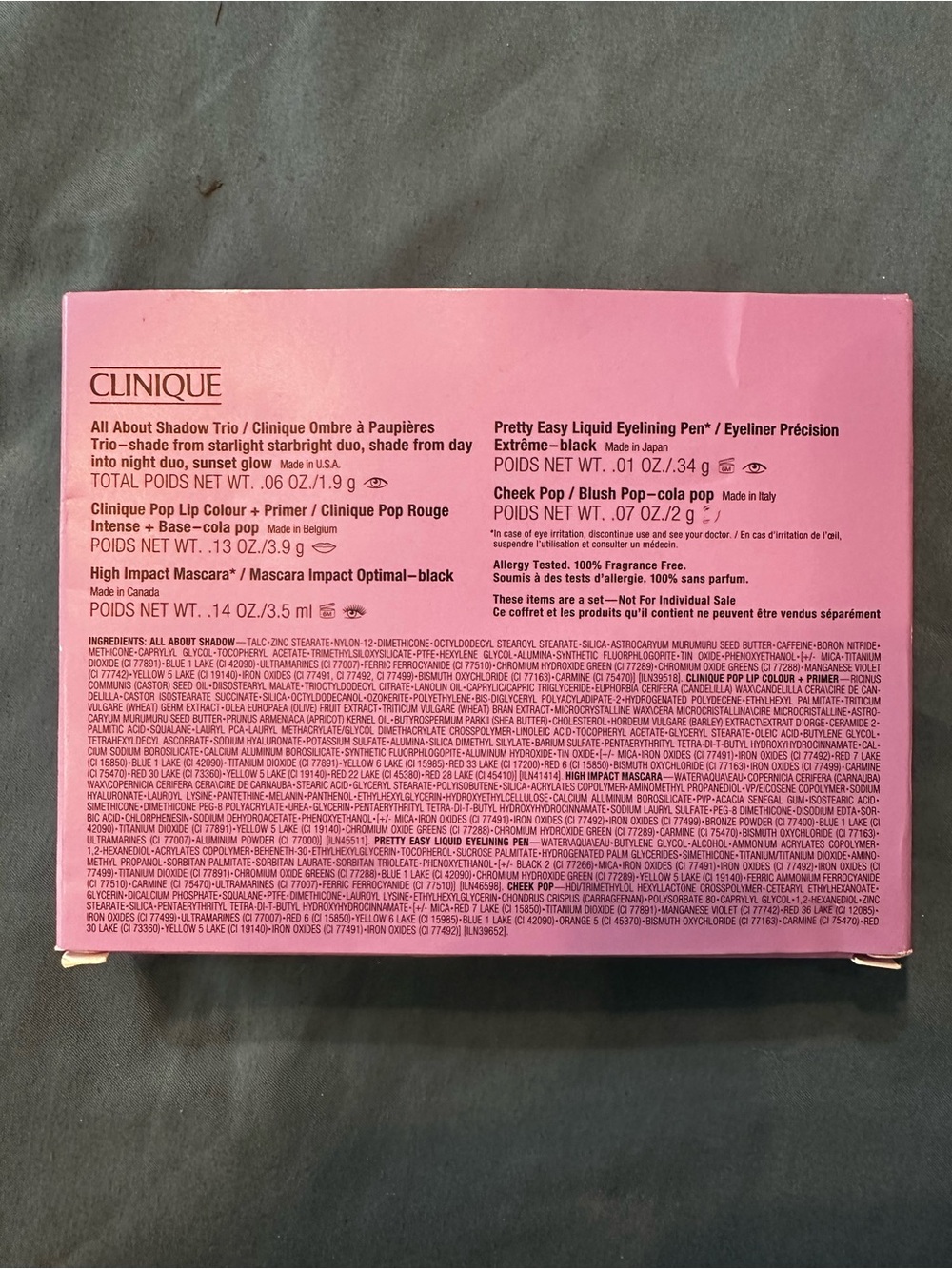 Clinique Women's Makeup Set - Plum Lipstick, Black Eyeliner & Peach Cheek - Picture 2 of 2